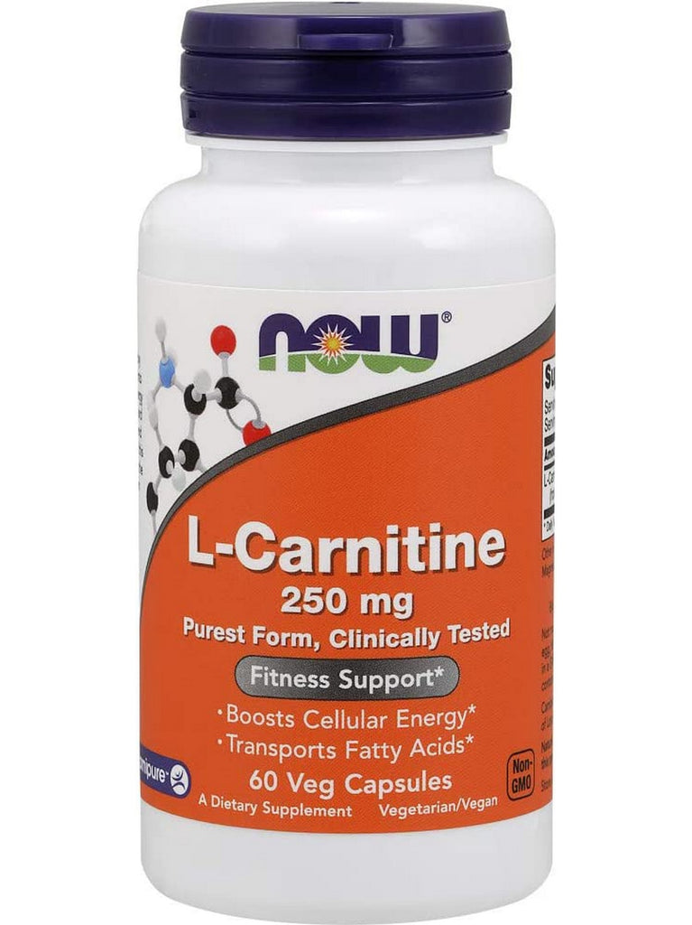 NOW Foods, L-Carnitine 250 mg, 60 veg capsules