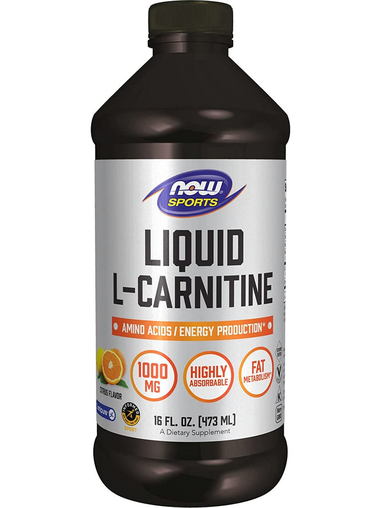 NOW Foods, L-Carnitine Liquid 1000 mg, Citrus, 16 fl oz