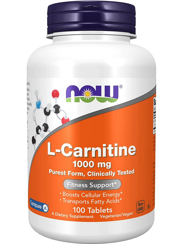NOW Foods, L-Carnitine Tartrate 1000 mg, 100 tablets