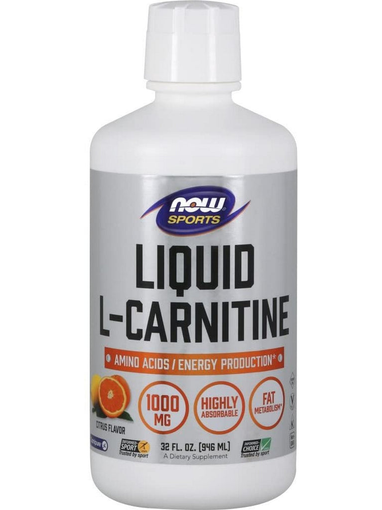 NOW Foods, L-Carnitine Liquid 1000 mg, Citrus, 32 fl oz
