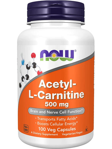 NOW Foods, Acetyl-L-Carnitine 500 mg, 100 veg capsules