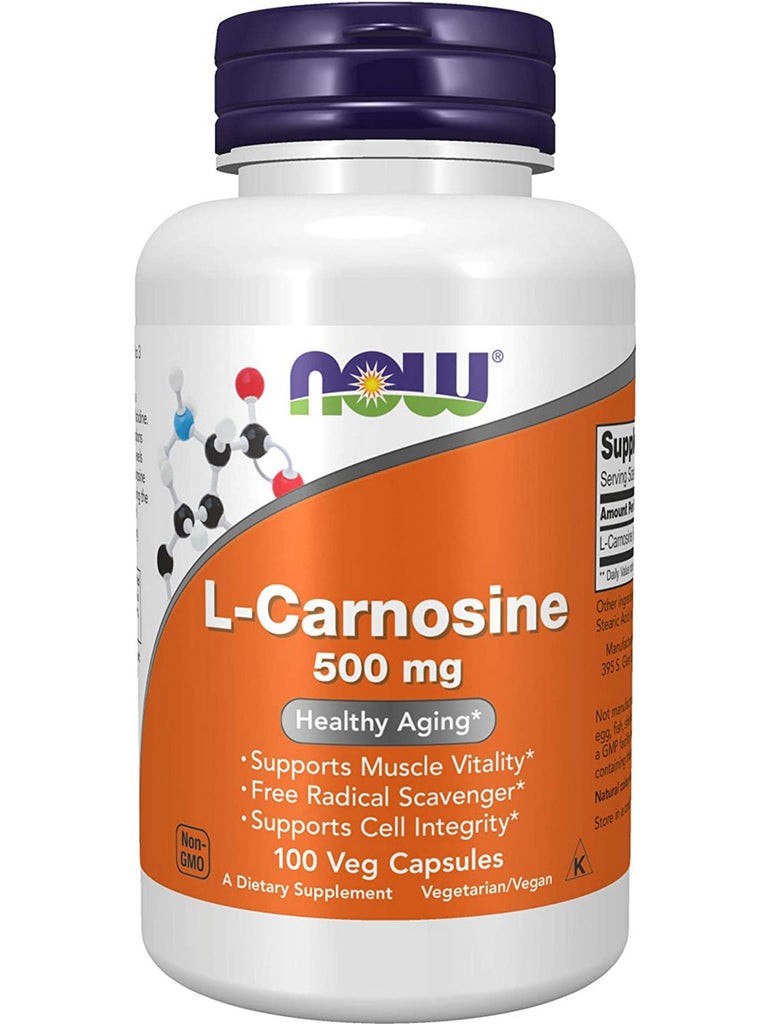 NOW Foods, L-Carnosine 500 mg, 100 veg capsules