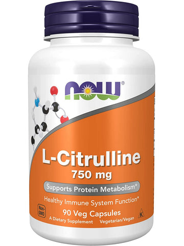 NOW Foods, L-Citrulline 750 mg, 90 veg capsules