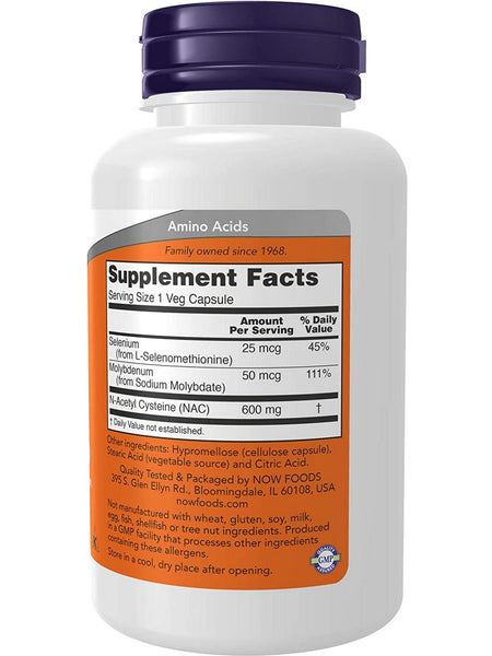 NOW Foods, NAC 600 mg, 100 veg capsules