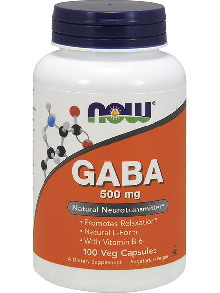 NOW Foods, GABA 500 mg, 100 veg capsules