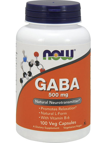 NOW Foods, GABA 500 mg, 100 veg capsules