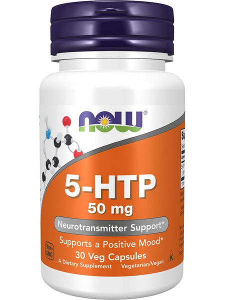 NOW Foods, 5-HTP 50 mg, 30 veg capsules