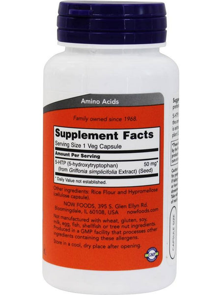 NOW Foods, 5-HTP 50 mg, 90 veg capsules