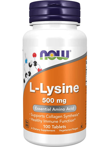 NOW Foods, L-Lysine 500 mg, 100 tablets