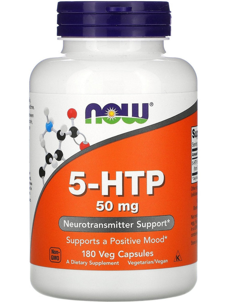 NOW Foods, 5-HTP 50 mg, 180 veg capsules