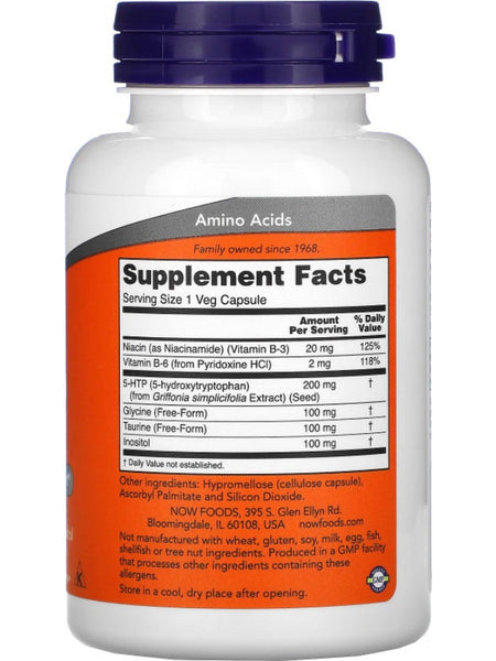 NOW Foods, 5-HTP, Double Strength 200 mg, 120 veg capsules