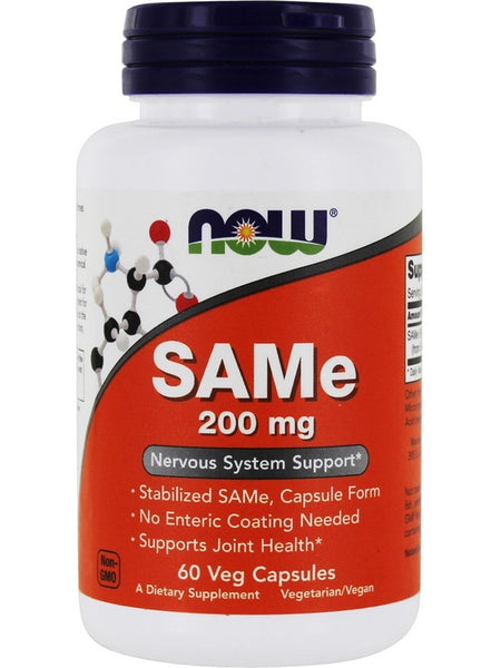 NOW Foods, SAMe 200 mg, 60 veg capsules