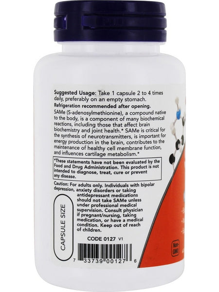 NOW Foods, SAMe 200 mg, 60 veg capsules
