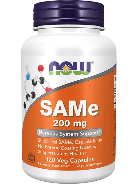 NOW Foods, SAMe 200 mg, 120 veg capsules