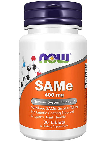 NOW Foods, SAMe 400 mg, 30 tablets