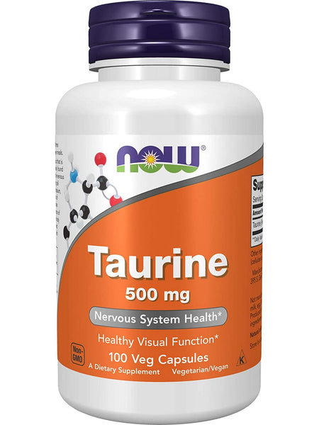 NOW Foods, Taurine 500Mg, 100 veg capsules