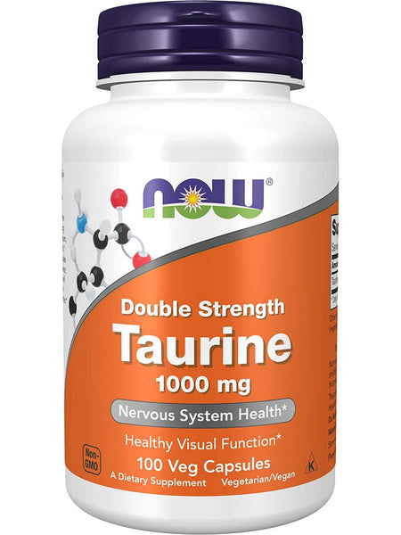 NOW Foods, Taurine, Double Strength 1000 mg, 100 veg capsules