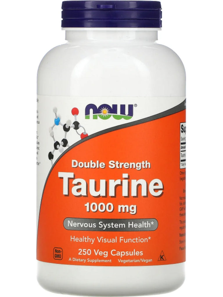 NOW Foods, Taurine, Double Strength 1000 mg, 250 veg capsules