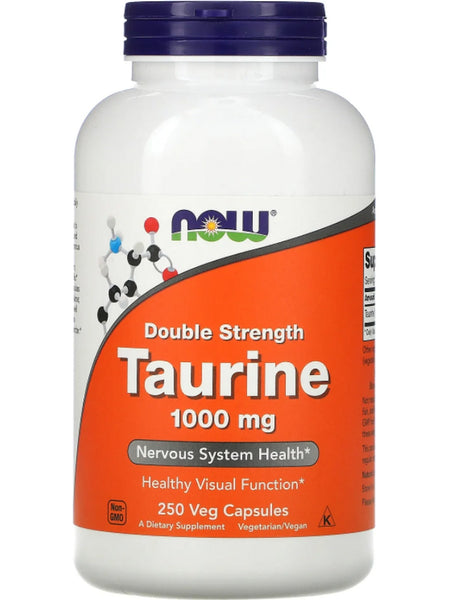 NOW Foods, Taurine, Double Strength 1000 mg, 250 veg capsules