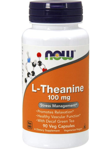 NOW Foods, L-Theanine 100 mg, 90 veg capsules
