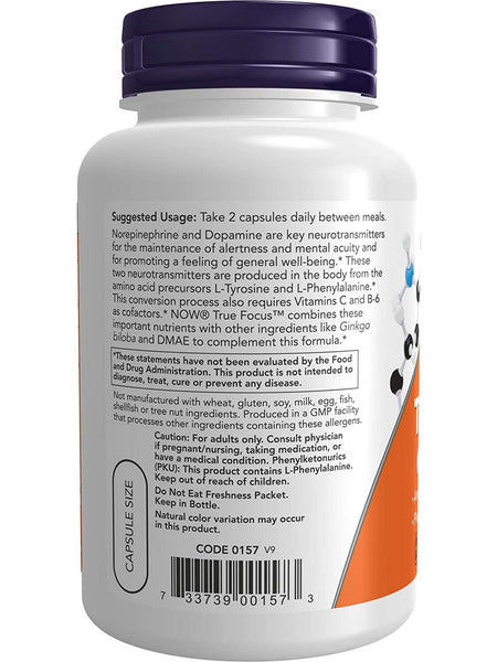NOW Foods, True Focus™, 90 veg capsules