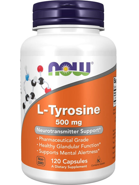 NOW Foods, L-Tyrosine 500 mg, 120 capsules