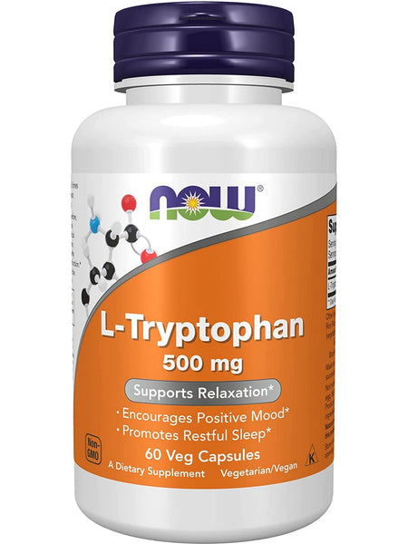NOW Foods, L-Tryptophan 500 mg, 60 veg capsules