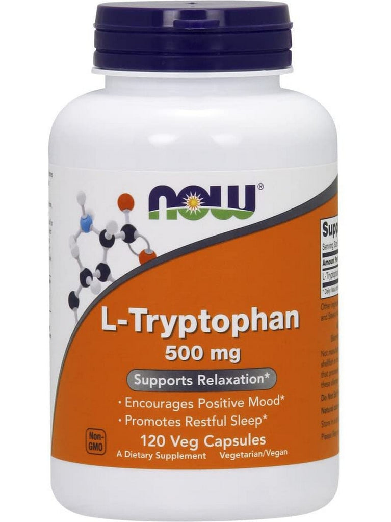 NOW Foods, L-Tryptophan 500 mg, 120 veg capsules