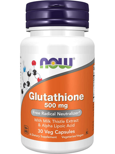 NOW Foods, Glutathione 500 mg, 30 veg capsules