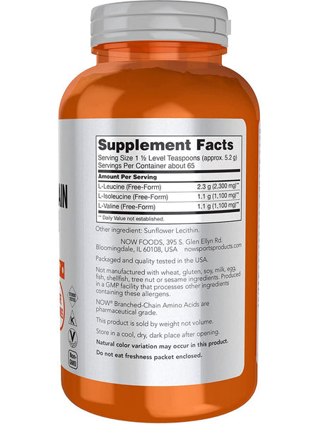 NOW Foods, Branch Chain Amino Powder, 12 oz