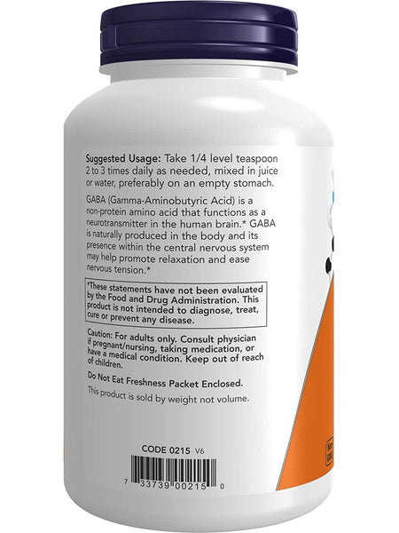 NOW Foods, GABA Powder, 6 oz