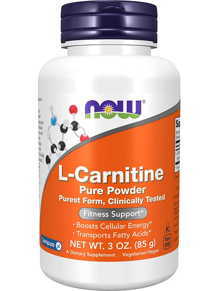 NOW Foods, L-Carnitine Pure Powder, 3 oz