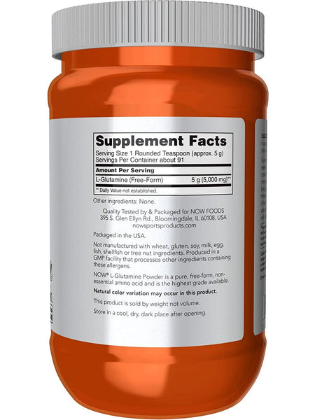 NOW Foods, L-Glutamine Powder, 1 lb