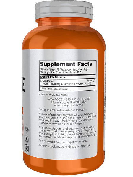 NOW Foods, L-Ornithine Powder, 8 oz