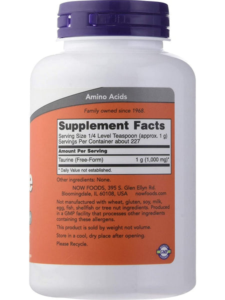 NOW Foods, Taurine Pure Powder, 8 oz