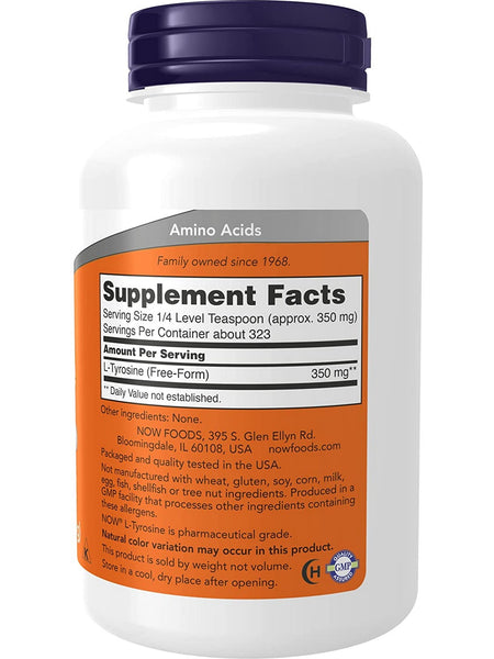 NOW Foods, L-Tyrosine Powder, 4 oz