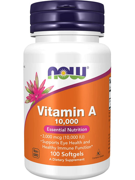 NOW Foods, Vitamin A 10,000, 100 softgels
