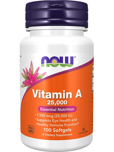 NOW Foods, Vitamin A 25,000, 100 softgels