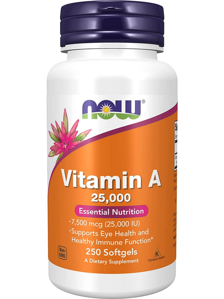 NOW Foods, Vitamin A 25,000, 250 softgels