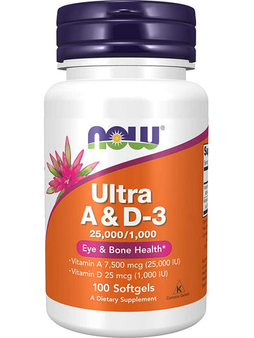 NOW Foods, Ultra A & D-3 25,000/1,000, 100 softgels