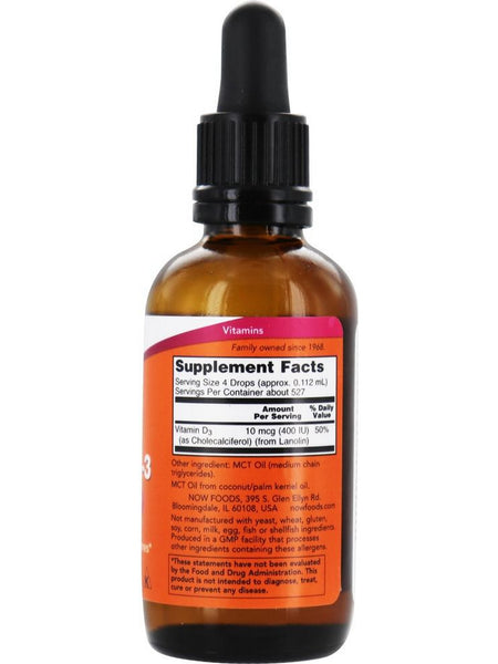 NOW Foods, Liquid Vitamin D-3, 2 fl oz