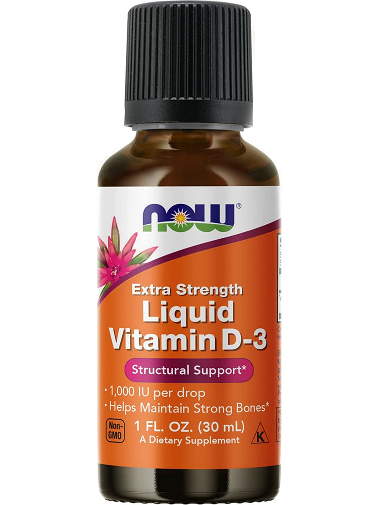 NOW Foods, Vitamin D-3 Liquid, Extra Strength, 1 fl oz