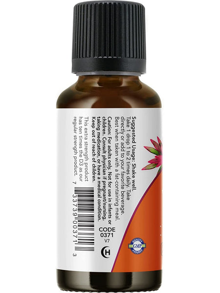 NOW Foods, Vitamin D-3 Liquid, Extra Strength, 1 fl oz