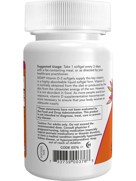 NOW Foods, Vitamin D-3 10,000 IU, 120 softgels