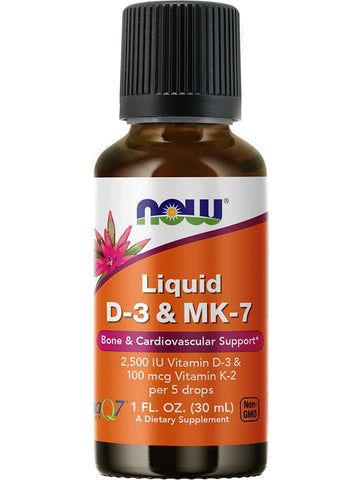 NOW Foods, Liquid D-3 & MK-7, 1 fl oz