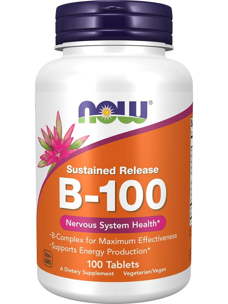 NOW Foods, B-100 (Sustained Release Tablets), 100 tablets