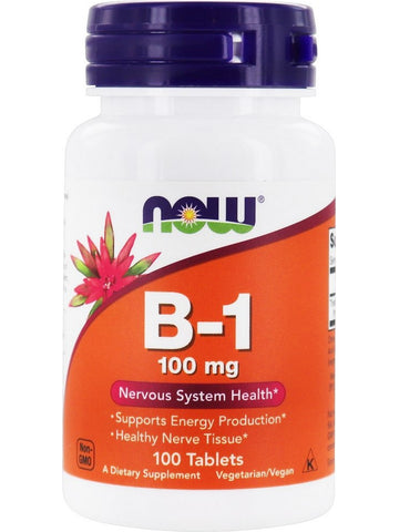 NOW Foods, B-1 100 mg, 100 tablets