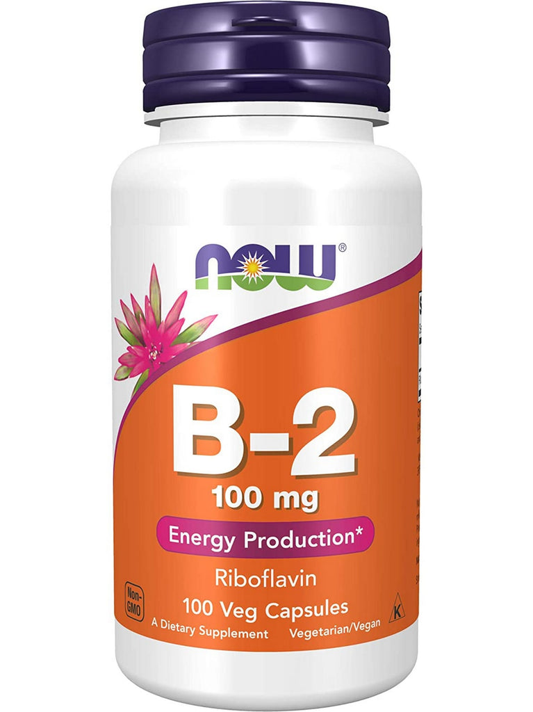 NOW Foods, B-2 100 mg, 100 veg capsules