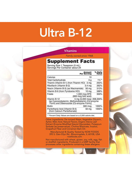 NOW Foods, Ultra B-12 Liquid, 4 fl oz