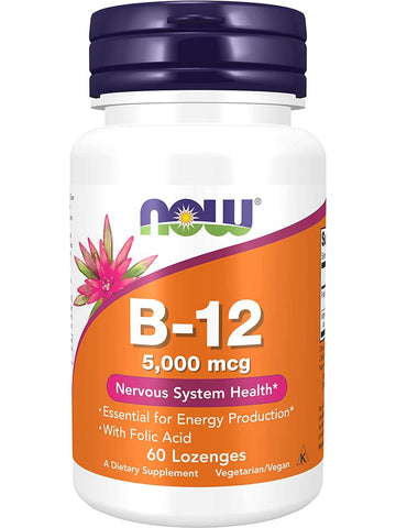 NOW Foods, B-12 5000 mcg, 60 lozenges